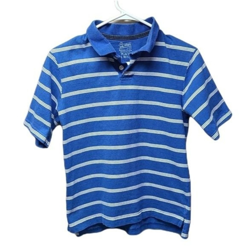 Childrens place boys blue short sleeve polo large
